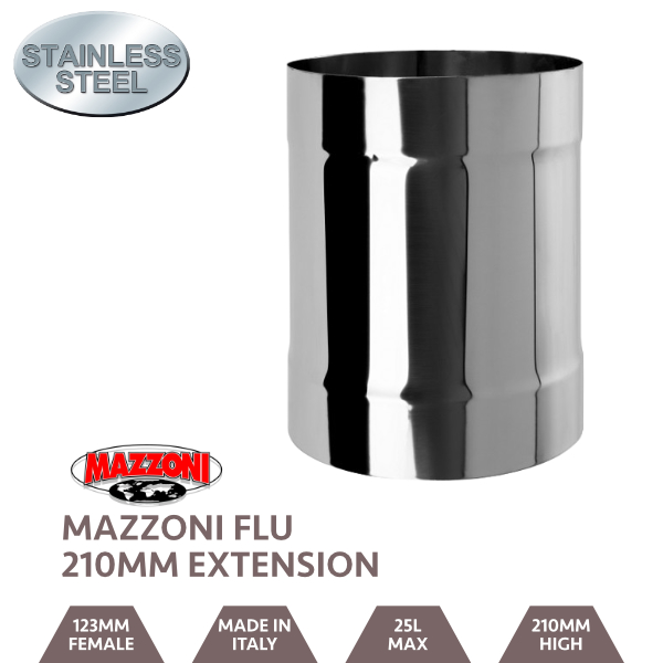 Mazzoni Flu Chimney Extension 120mm F x F Straight